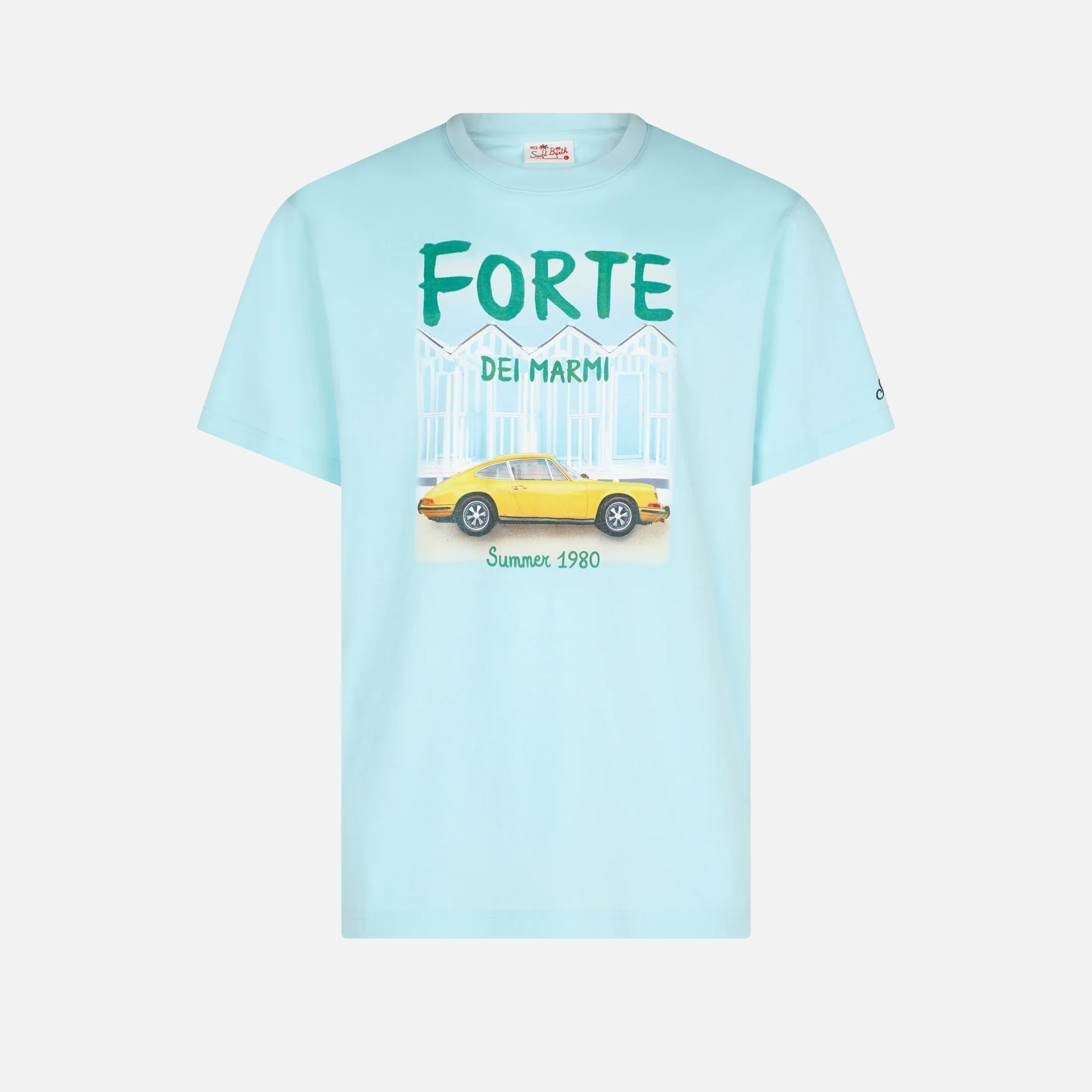 Katoenen heren-T-shirt met autoprint Forte dei Marmi
