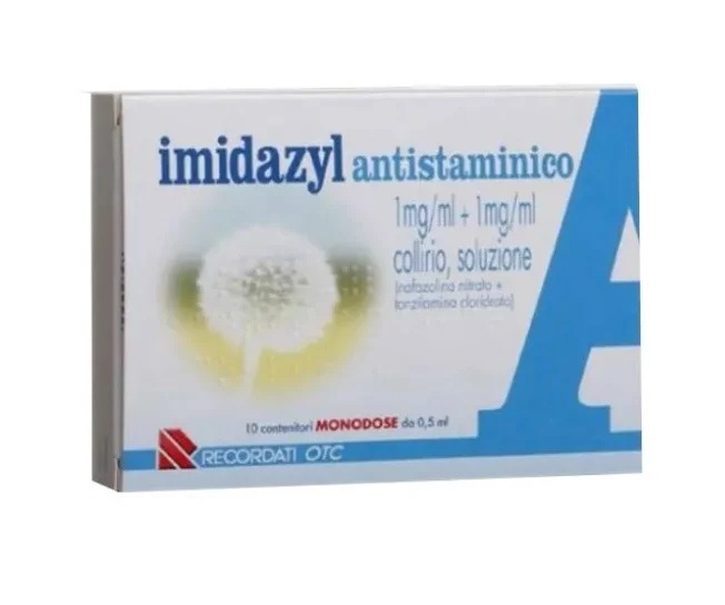 IMIDAZYL Imidazyl Antihistamínico Colirio que contiene nitrato de nafazolina 10 frascos de 0,5 ml