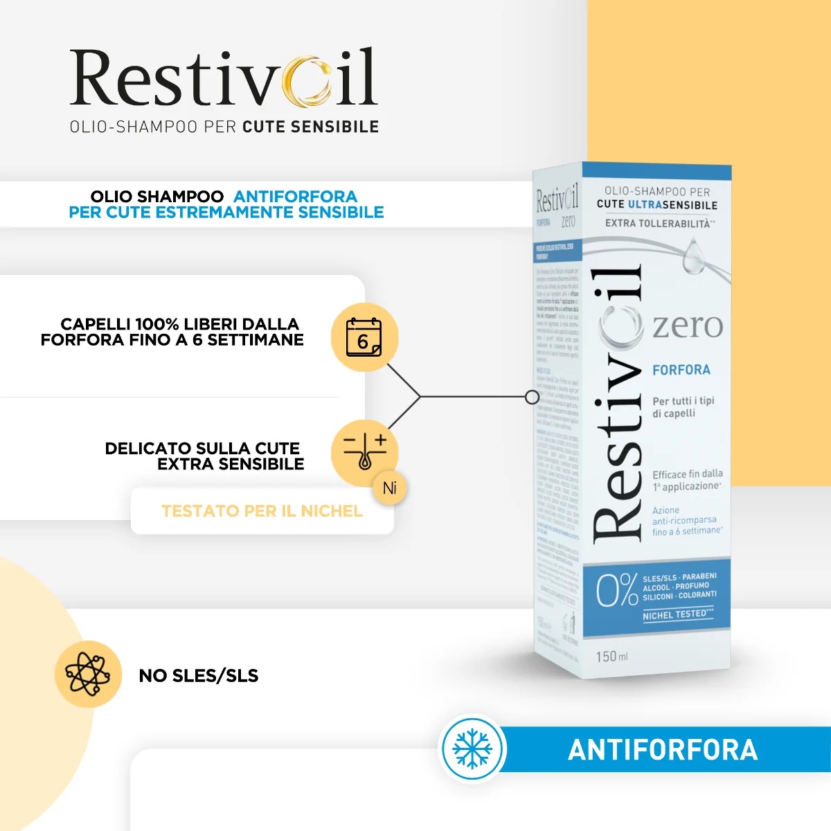 RESTIVIOIL Restivoil Zero Shampooing antipelliculaire 150 ml
