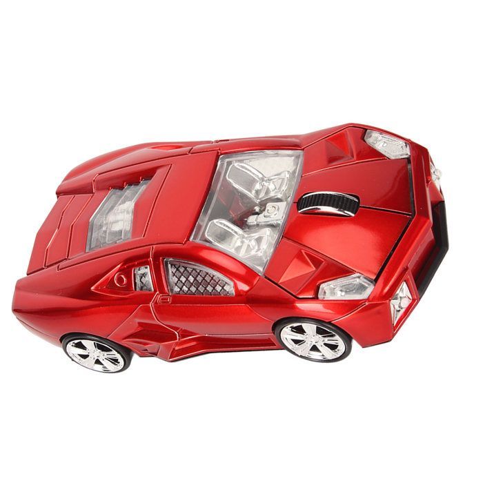 SURENHAP souris de bureau Souris sans fil Style de voiture de sport 2,4 GHz Récepteur USB 1600dpi LED informatique d'ordinateur