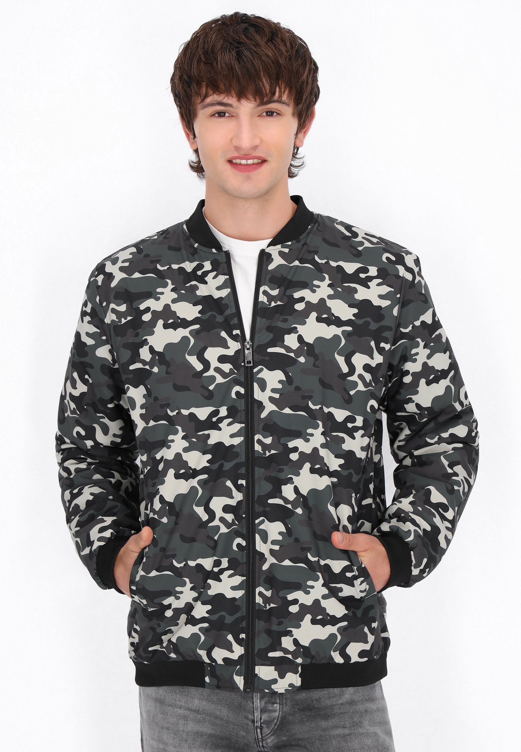 Giacca bomber Mo - verde multicolore