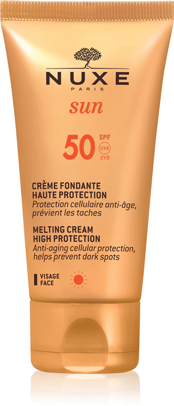 Nuxe Sun Melting Cream Sonnenschutzcreme fürs Gesicht mit hohem Lichtschutzfaktor 50
