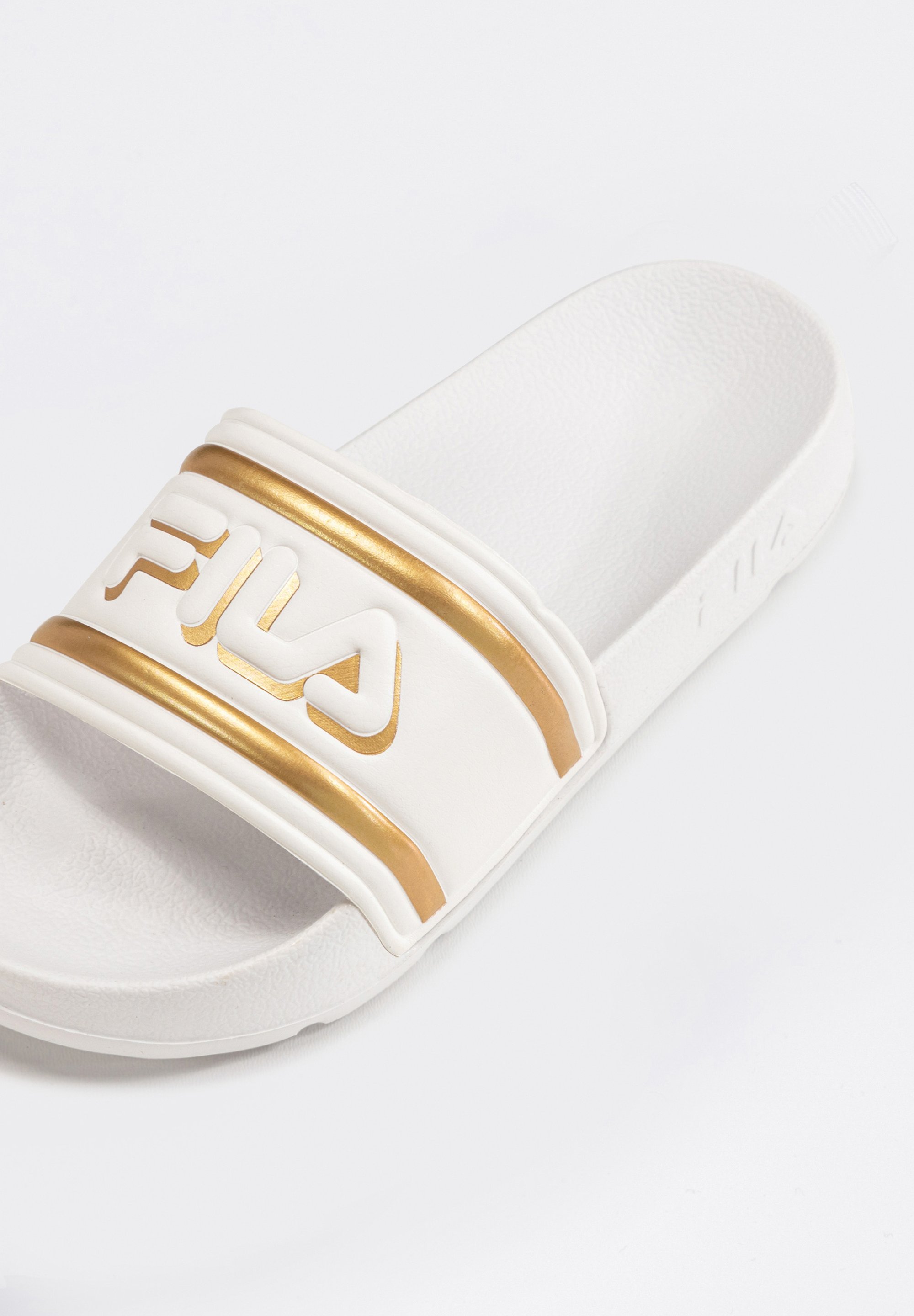 Fila MORRO BAY LOGO - Zwembadslippers - witgoud