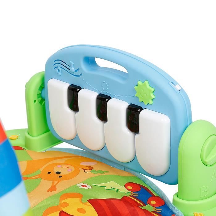 Tapis d'éveil pour bébé WISS - Piano et arches de jeu - ABS non-toxique - Vert