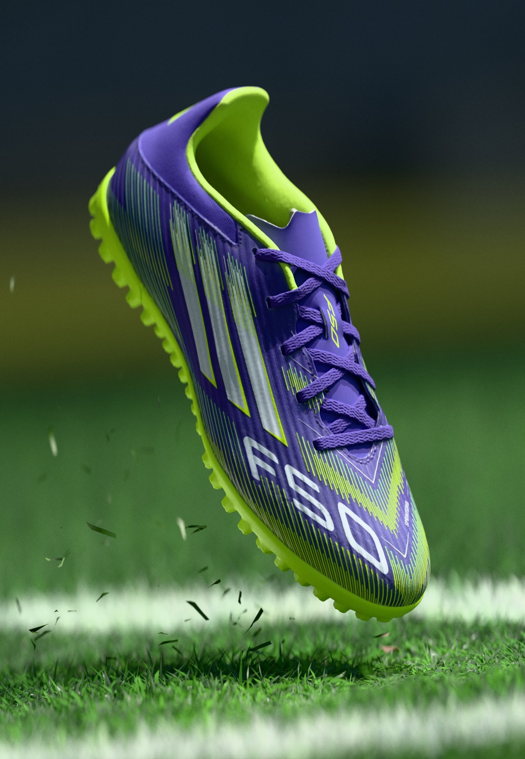 adidas Performance F50 CLUB TF - Turf voetbalschoenen - purple rush/footwear white/lucid lemon