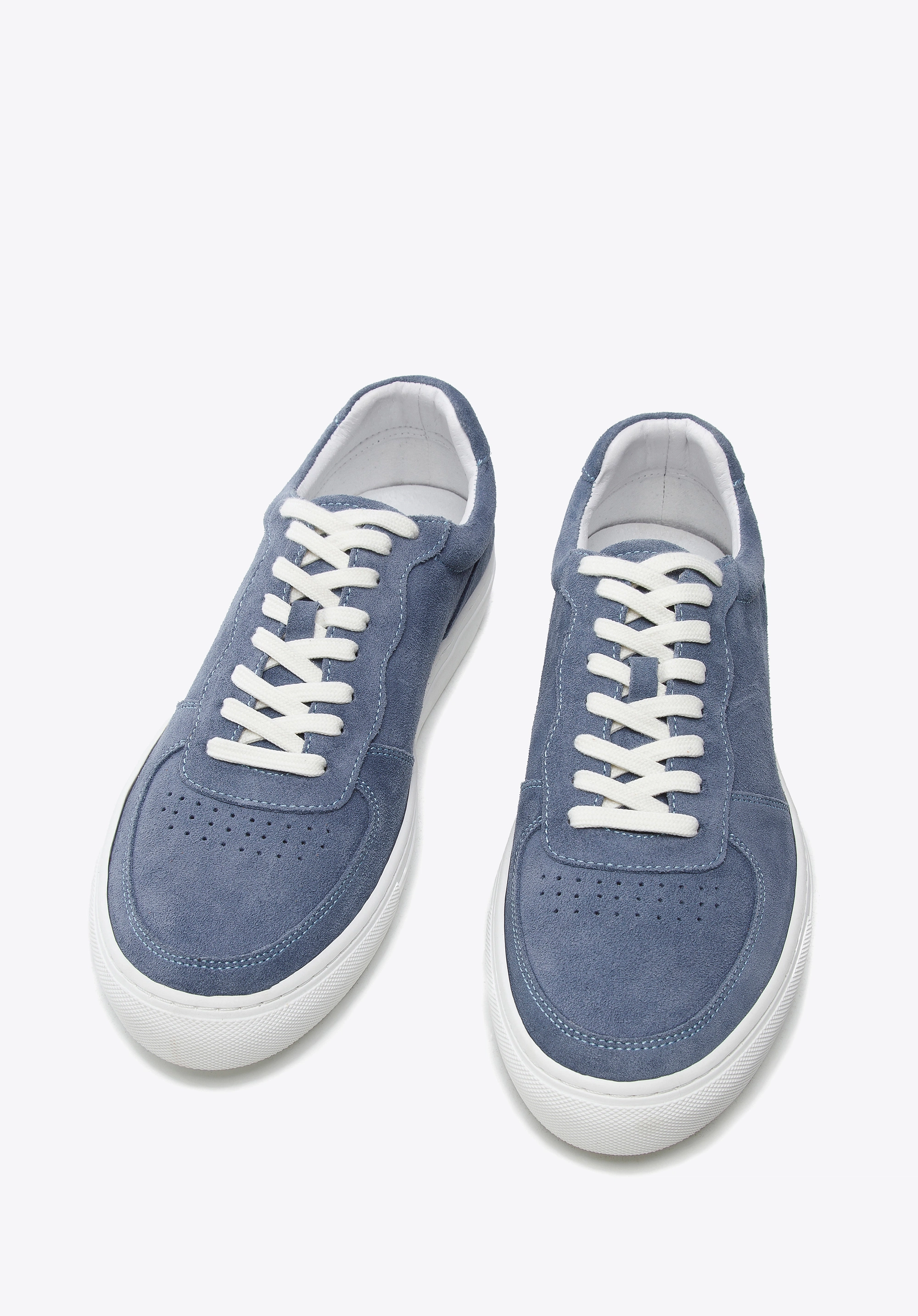 Męskie sneakersy zamszowe klasyczne niebieskie