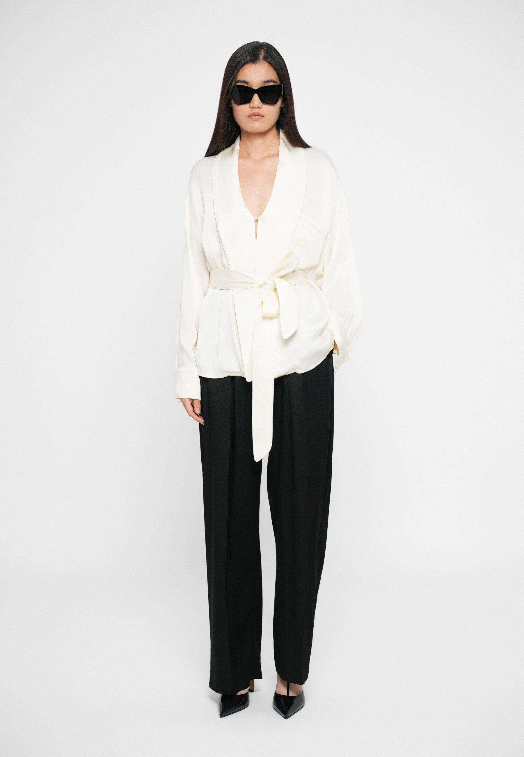 Pyjama portefeuille Victoria Beckham - Chemisier - ivoire