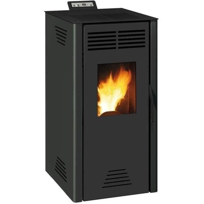 INVICTA Adrano Pellet Stove - 7.3 kW - 88.7% Efficiency - Black