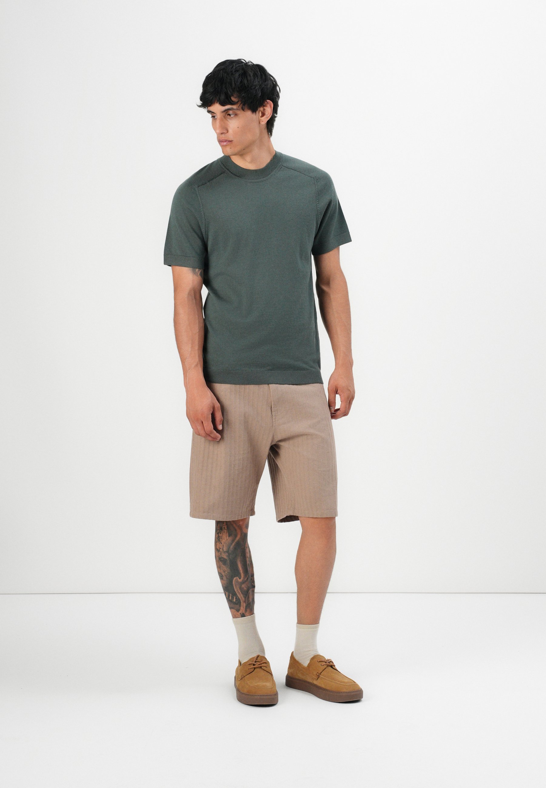 Selected Homme SLHTRAY CREW NECK - Jumper - deep forest