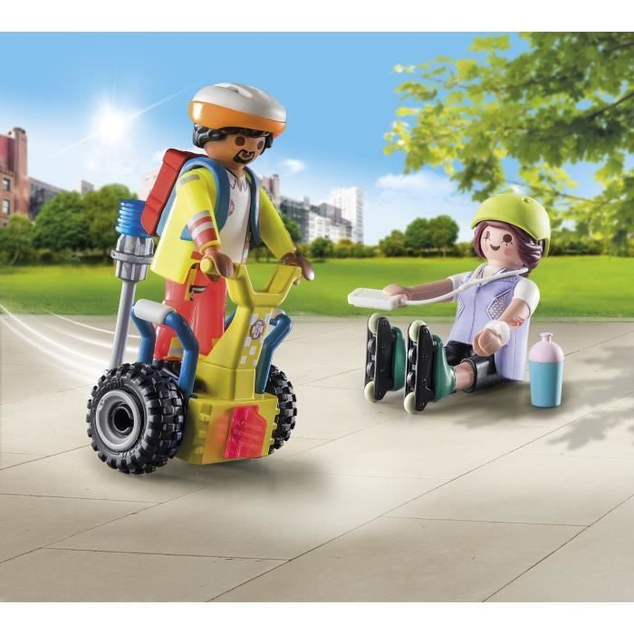 PLAYMOBIL 71257 Socorrista com Segway, Ação na Cidade, Socorristas, Pacote Inicial, Idades 4+