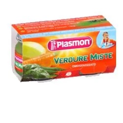 PLASMON Plasmon Groentemix Gehomogeniseerd voedsel 2 potjes van 80 g babyvoeding