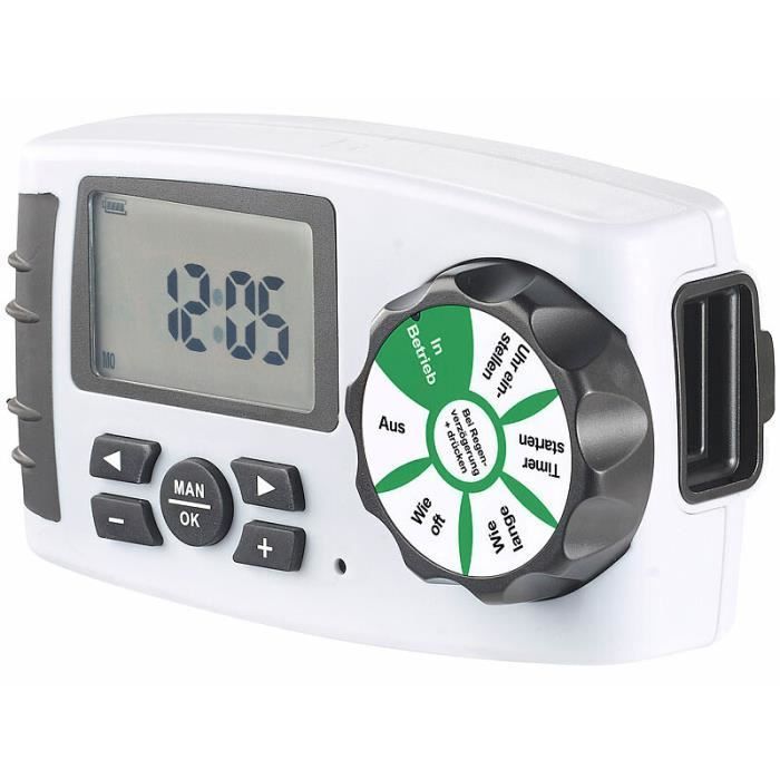 Temporizador de riego - Royal Gardineer - BWC-400 - Sensor de humedad - 4 válvulas - Funcionamiento autónomo de 15 días
