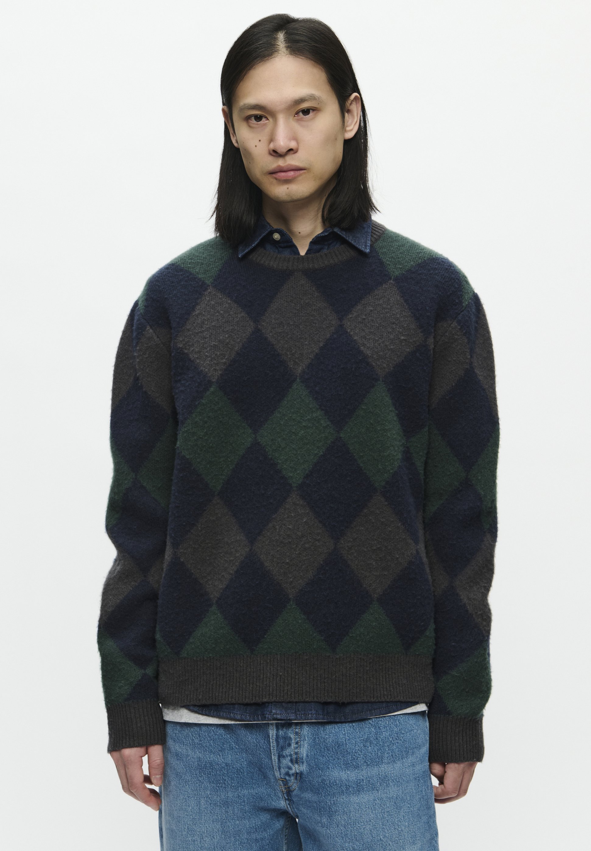 DOUBLE A BY WW JAN CREW NECK - Trui - Green Gables Check