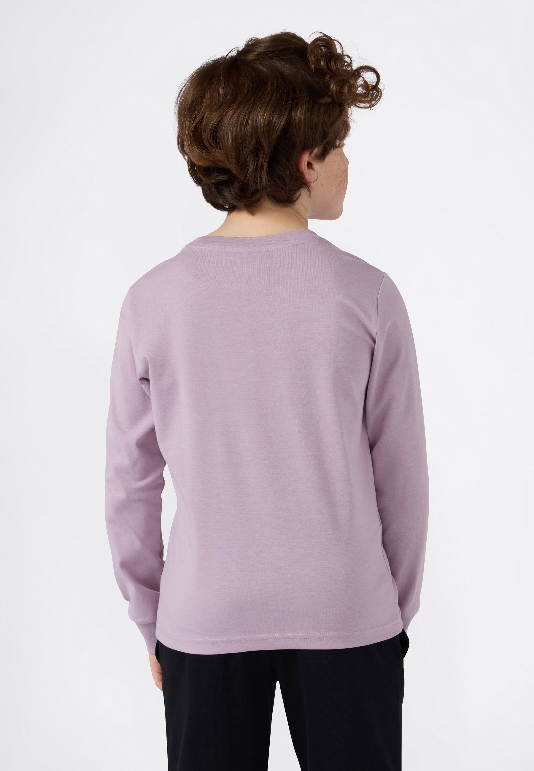 BASICS LONG SLEEVE SHIRT LARGE LOGO UNISEX - Top s dlouhým rukávem - black