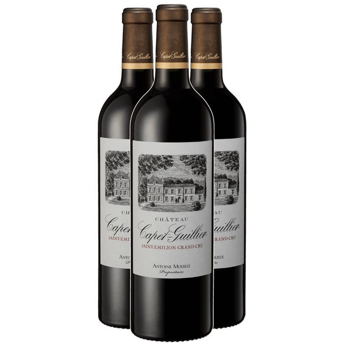 Château Capet Guillier Saint-Emilion Grand Cru 2021 - Vino Tinto Burdeos (3x75cl).
