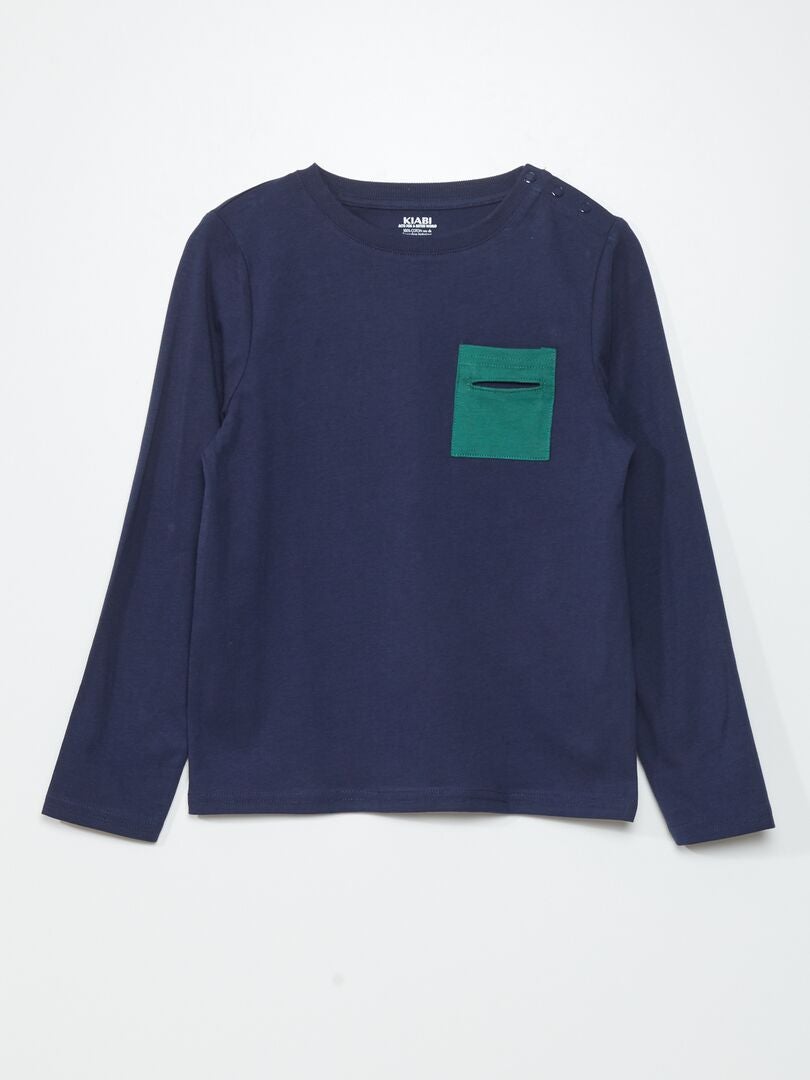 Camiseta de punto - So Easy - azul y negro