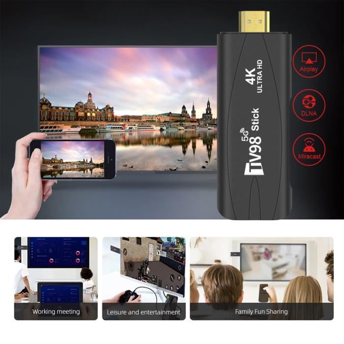 4K TV Box, Android 7.1 Smart TV Box - 2G + 16G WiFi, 2.4G HDR, 10 Media Player TV98 RK3228 1