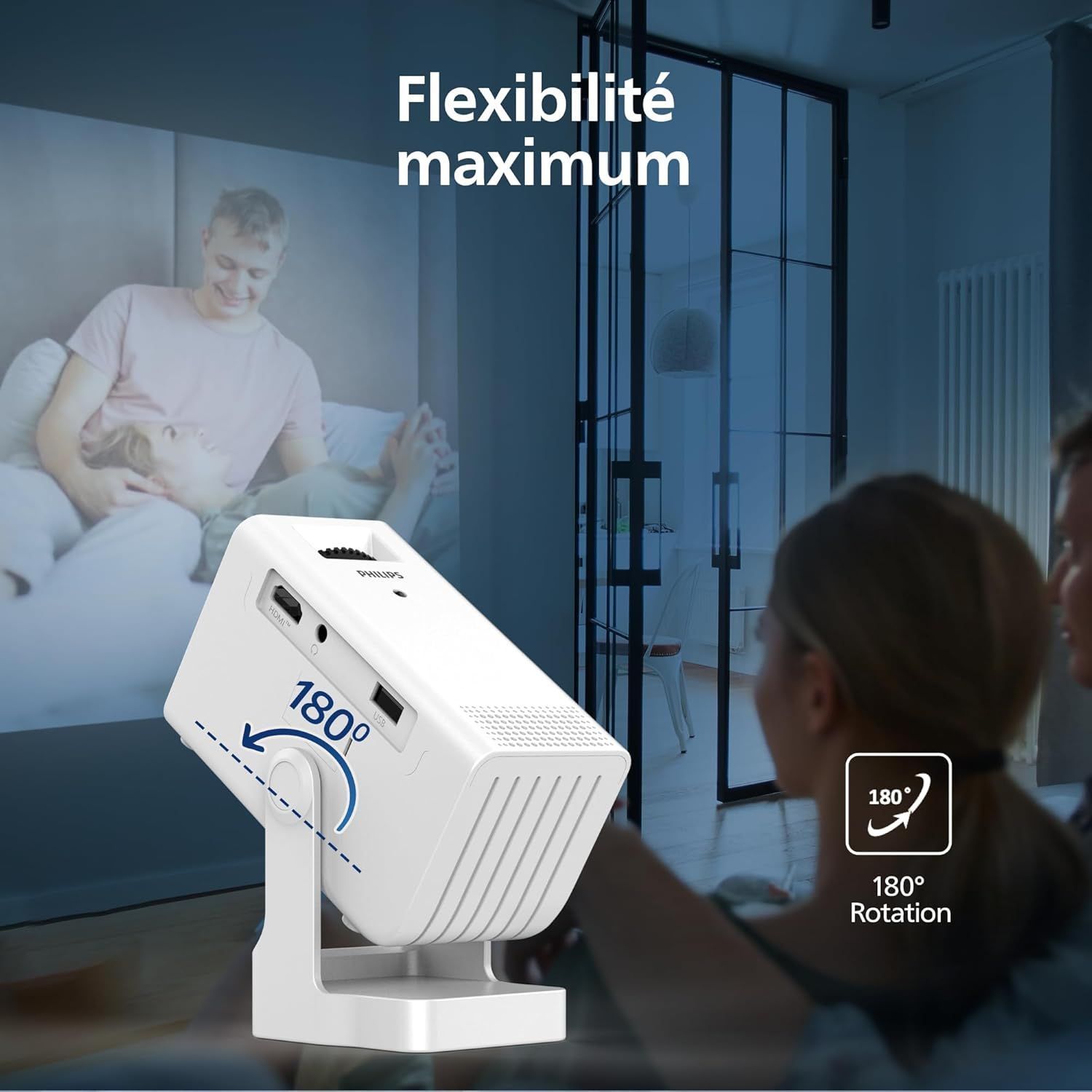 Proyector de vídeo - PHILIPS - NeoPix 140 - HD 720p - LED - Wi-Fi - Blanco