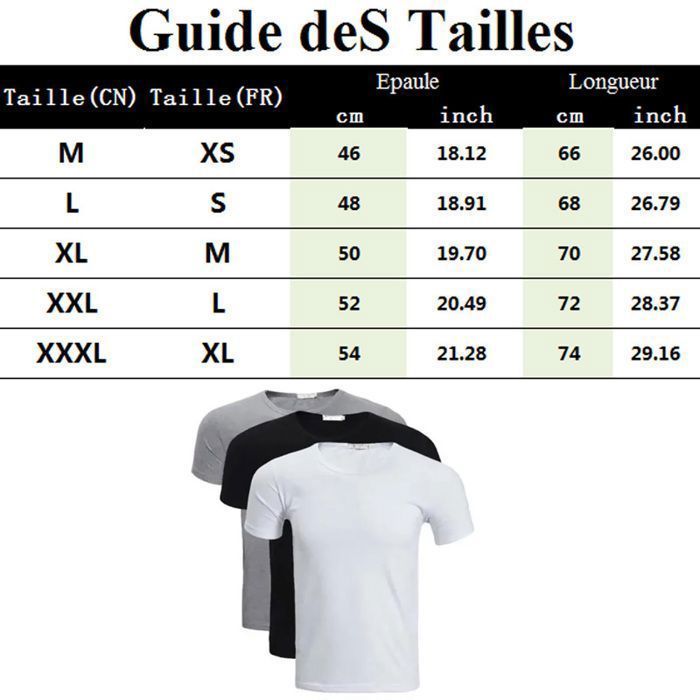 Pack de 3 camisetas de hombre lisas de cuello redondo y corte holgado - FONDUPIN - Corte relajado - Negro, blanco, gris