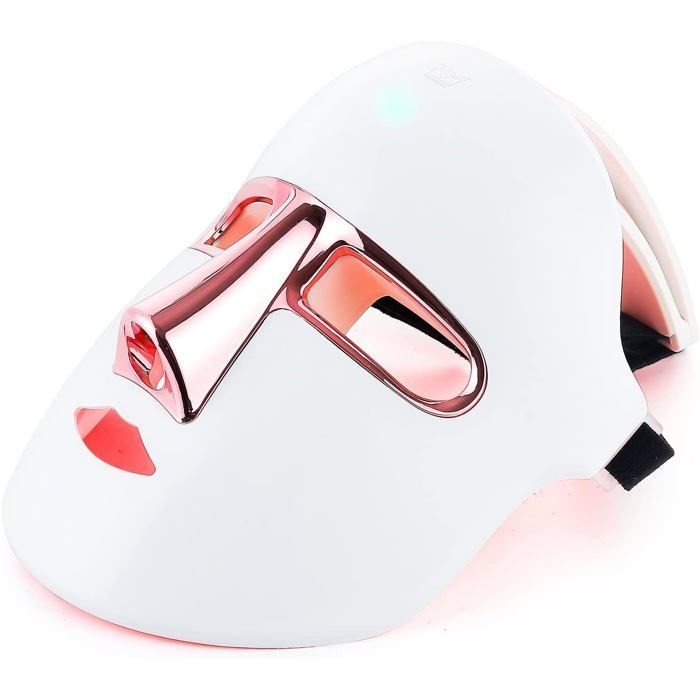Máscara de terapia de luz LED de 7 colores - 270 perlas - Recargable de forma inalámbrica