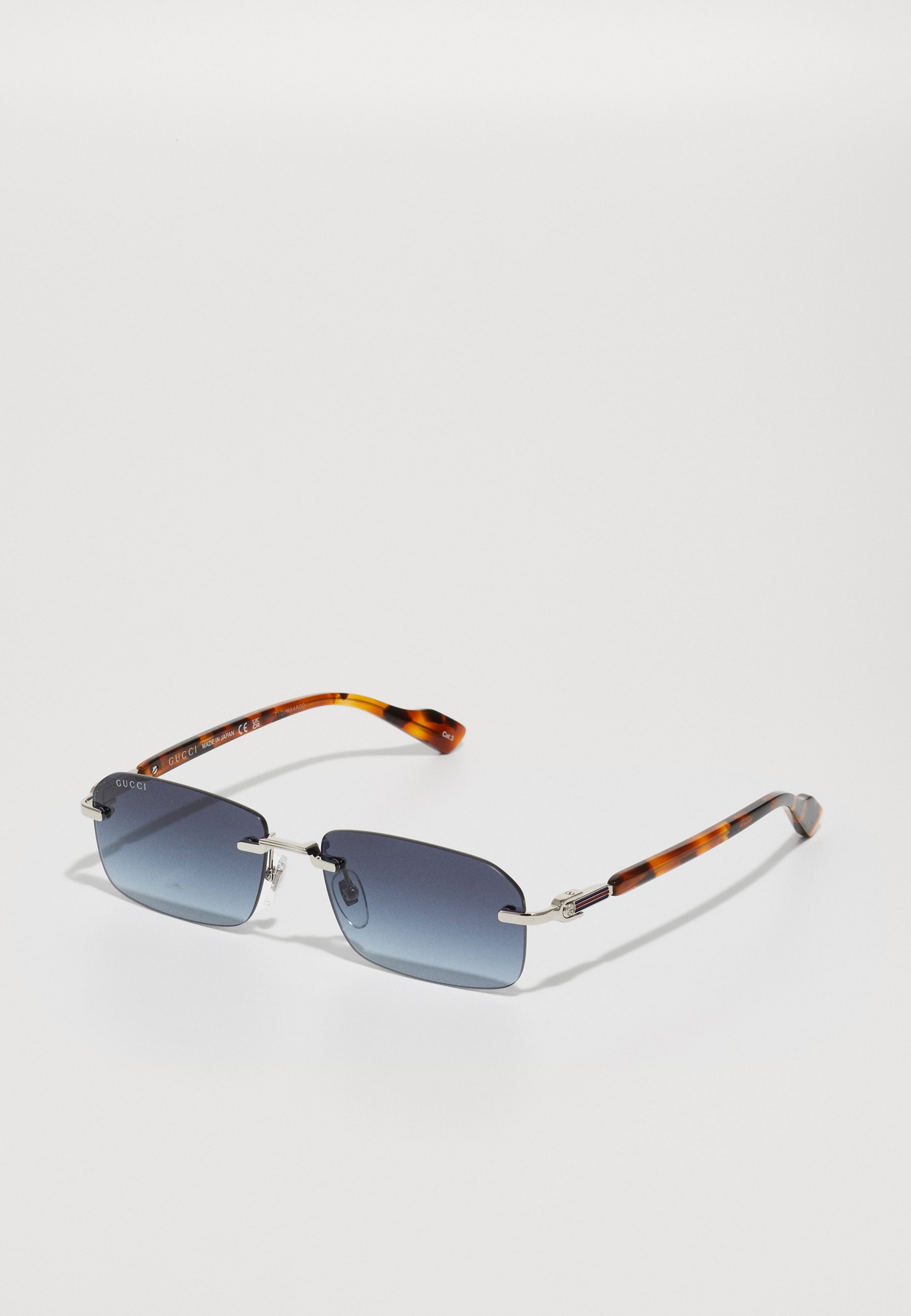 Gucci Unisex-Sonnenbrille – Silber/Havannablau