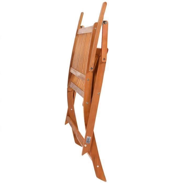 Banco de jardín plegable, madera de eucalipto con certificación FSC®, 2 plazas, 4 patas resistentes, banco de madera preaceitado para patio, balcón y otros muebles.