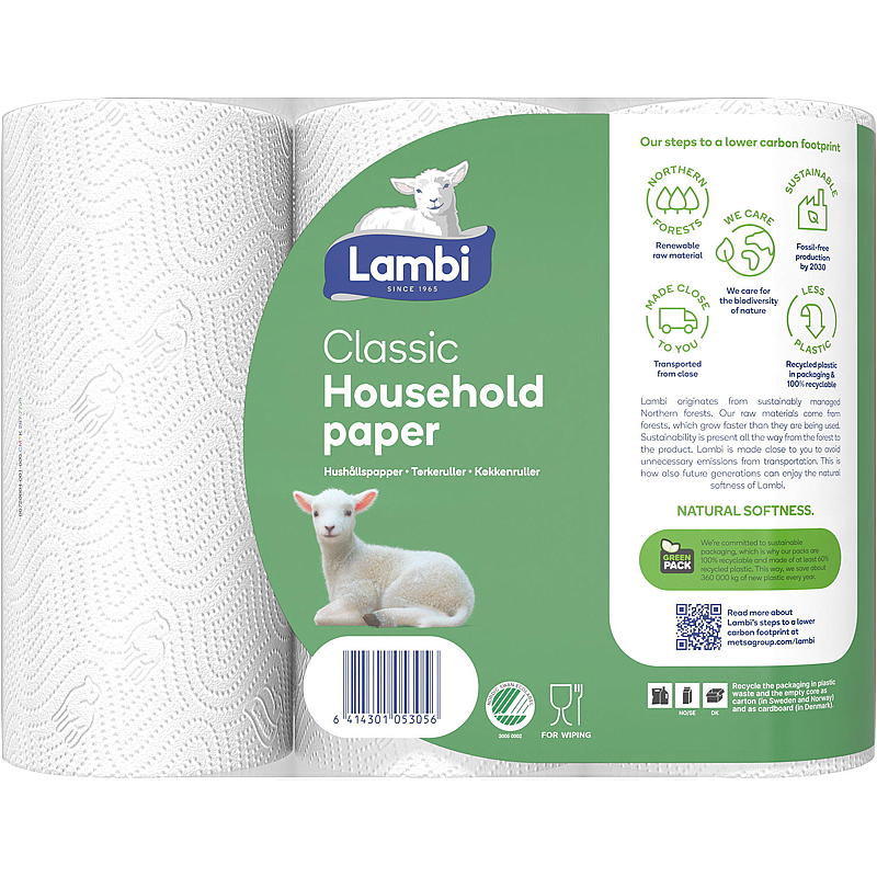 Lambi Torktumlarrullar 6-pack vita Lambi