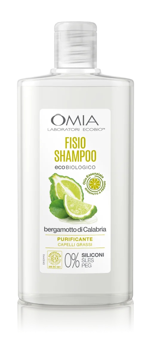 OMIA Omia Fisio shampoo com bergamota calabresa orgânica 200 ml limpeza cabelos oleosos