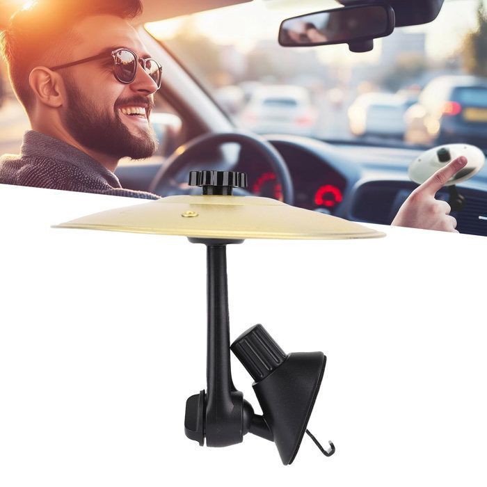 OMABETA Piatto per ventilazione auto, tamburo, piatto trasparente per incidente automobilistico, suono chiaro, volume alto, divertimento, aria, decorazione per aria, oro