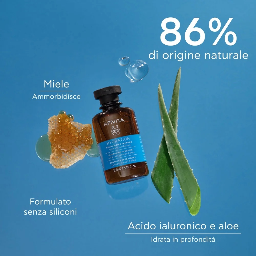 APIVITA Apivita Hydraterende shampoo met hyaluronzuur en aloë vera 250 ml Hydraterend
