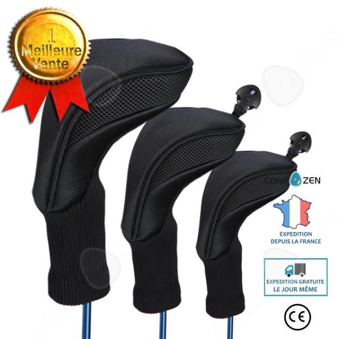 CONFO® Un juego completo de equipamiento de golf, que incluye una funda para el taco, una funda para la cabeza del palo y una funda para el palo de madera.