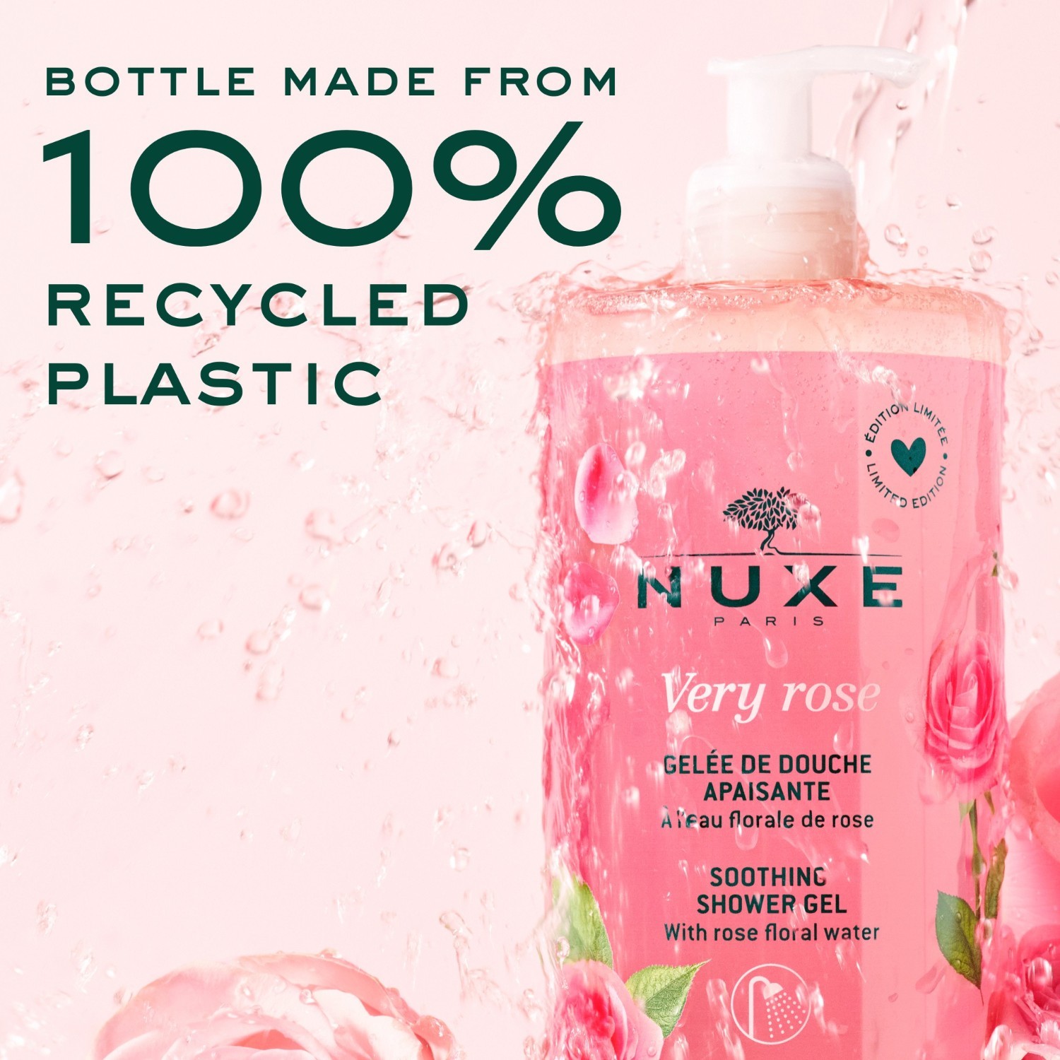 NUXE Upokojujúci sprchový gél Very Rose - 750 ml