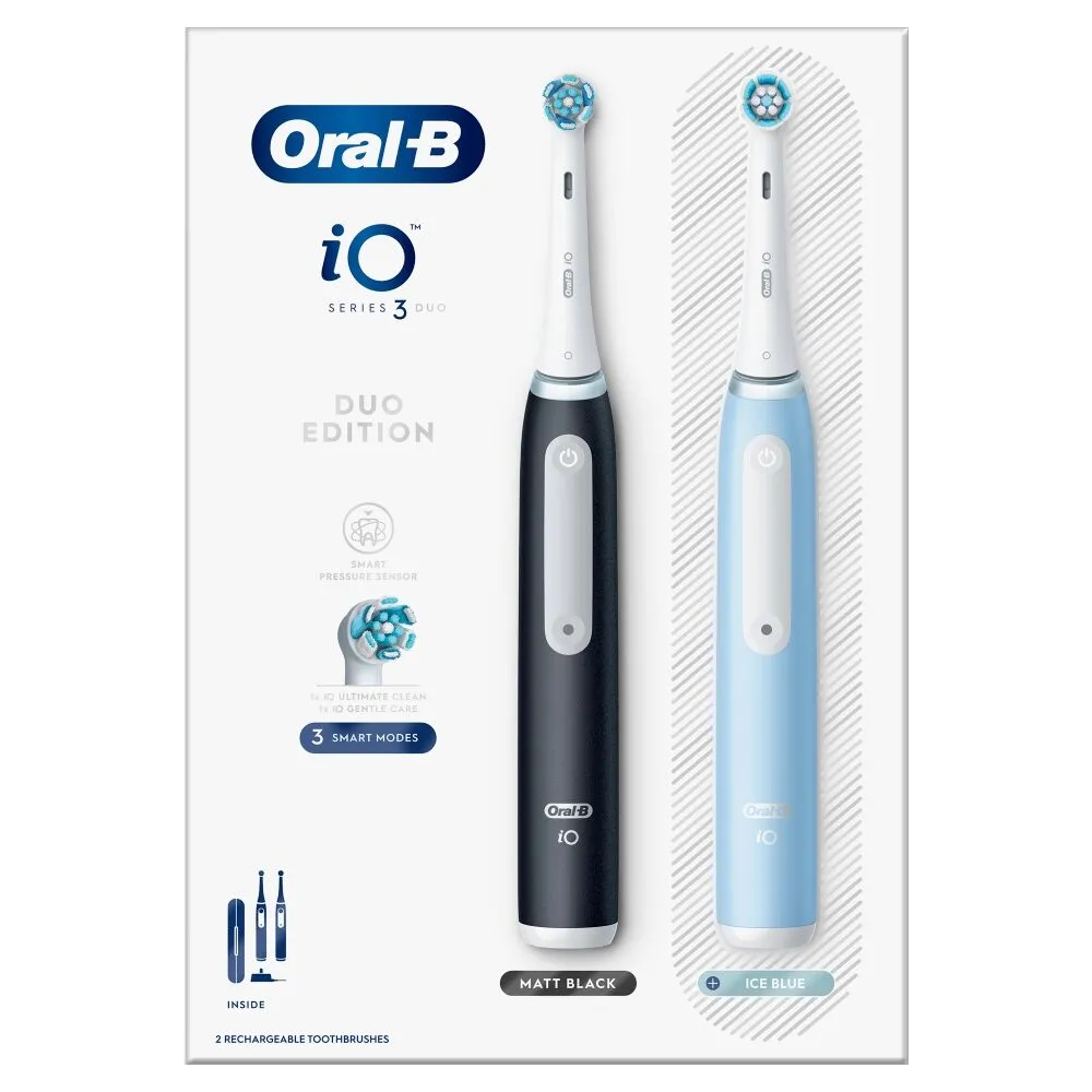 Oral-B iO 3 Black & Blue Zestaw szczoteczek elektrycznych