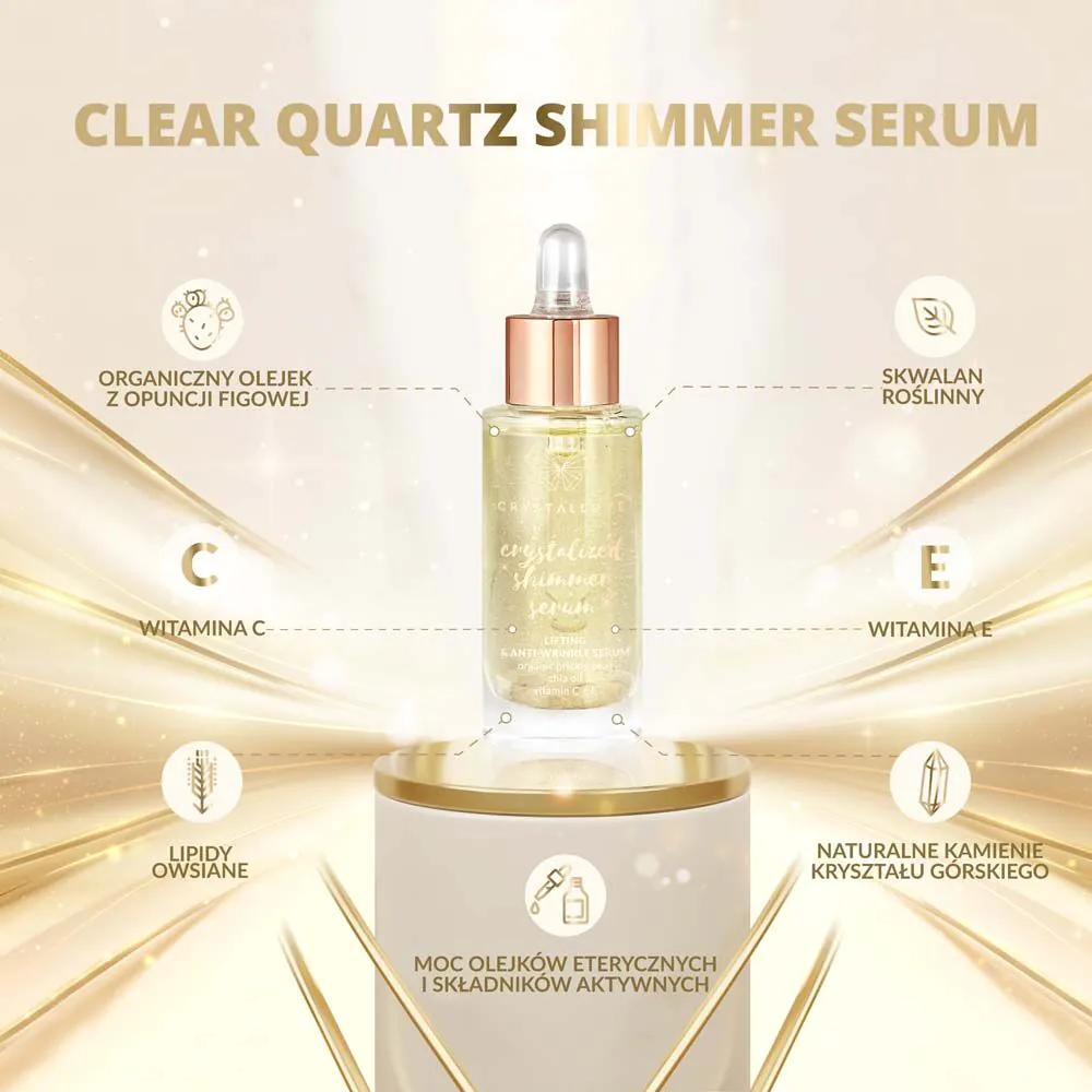 Crystallove serum do twarzy z Kryształem Górskim i Opuncją Figową