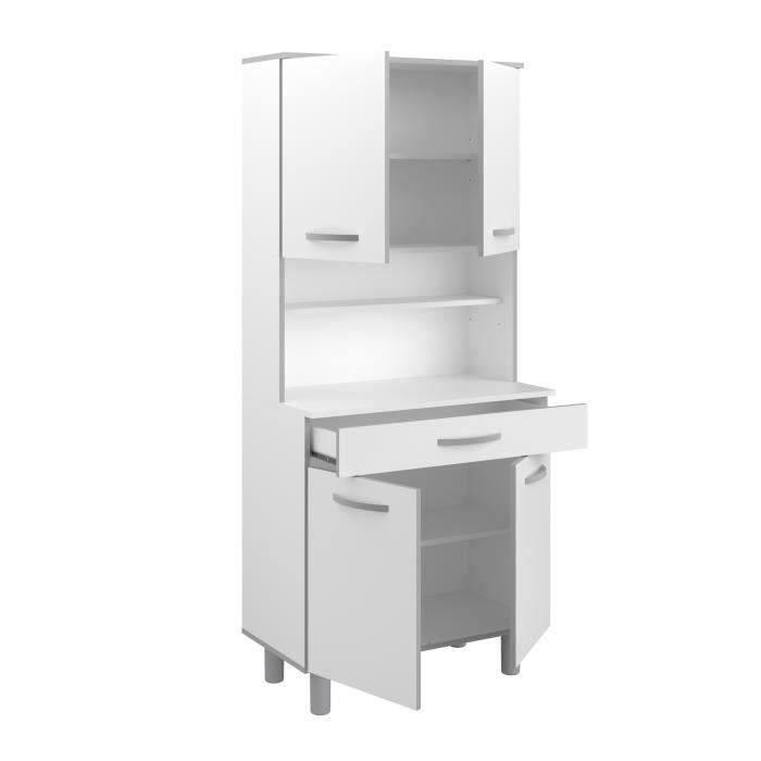 Küchen-Sideboard, mattweiß - B 80 cm - OSLO
