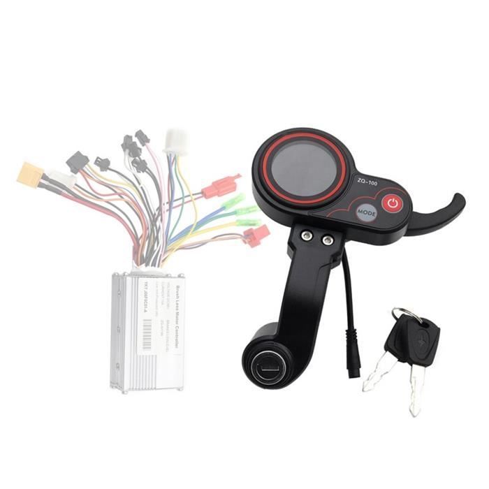 Velocímetro LCD universal para patinete eléctrico ZQ-100 con velocímetro, pantalla de 6 pines para patinete eléctrico