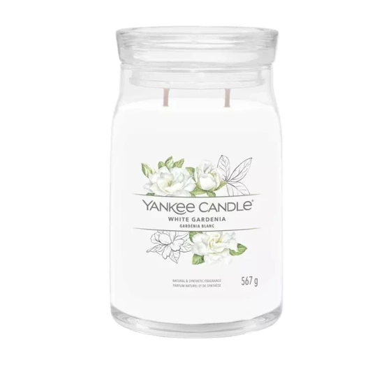 Yankee Candle Signature duża świeca zapachowa White Gardenia 567 g