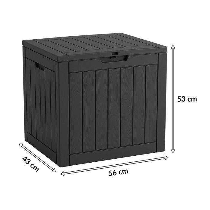Coffre de jardin résistant aux intempéries - Anthracite 118 L