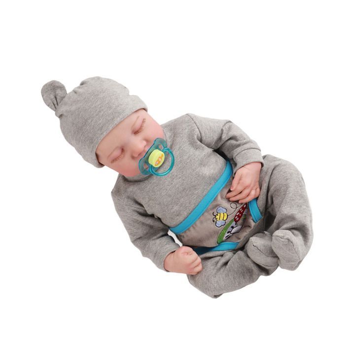 Muñecas Reborn de 19 pulgadas, muñecas realistas de silicona suave para recién nacidos durmiendo.