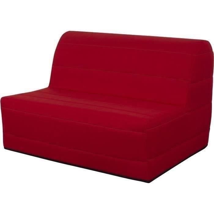 BZ Schlafsofa 140x190 - Roter Stoff - MELISSA
