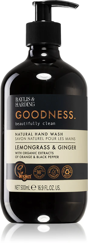 Sabonete Líquido Natural para Mãos Baylis & Harding Goodness com Capim-limão e Gengibre