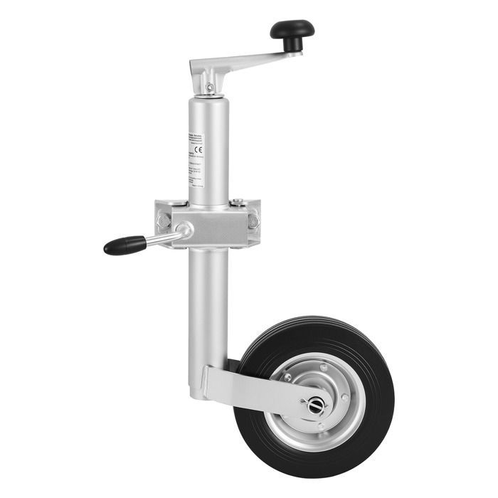 Rueda jockey Duoku para remolque - Capacidad de 150 kg - Gato elevador de 23 cm - Con asa cómoda