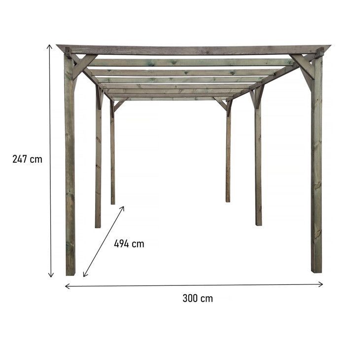 Tettoia in legno 