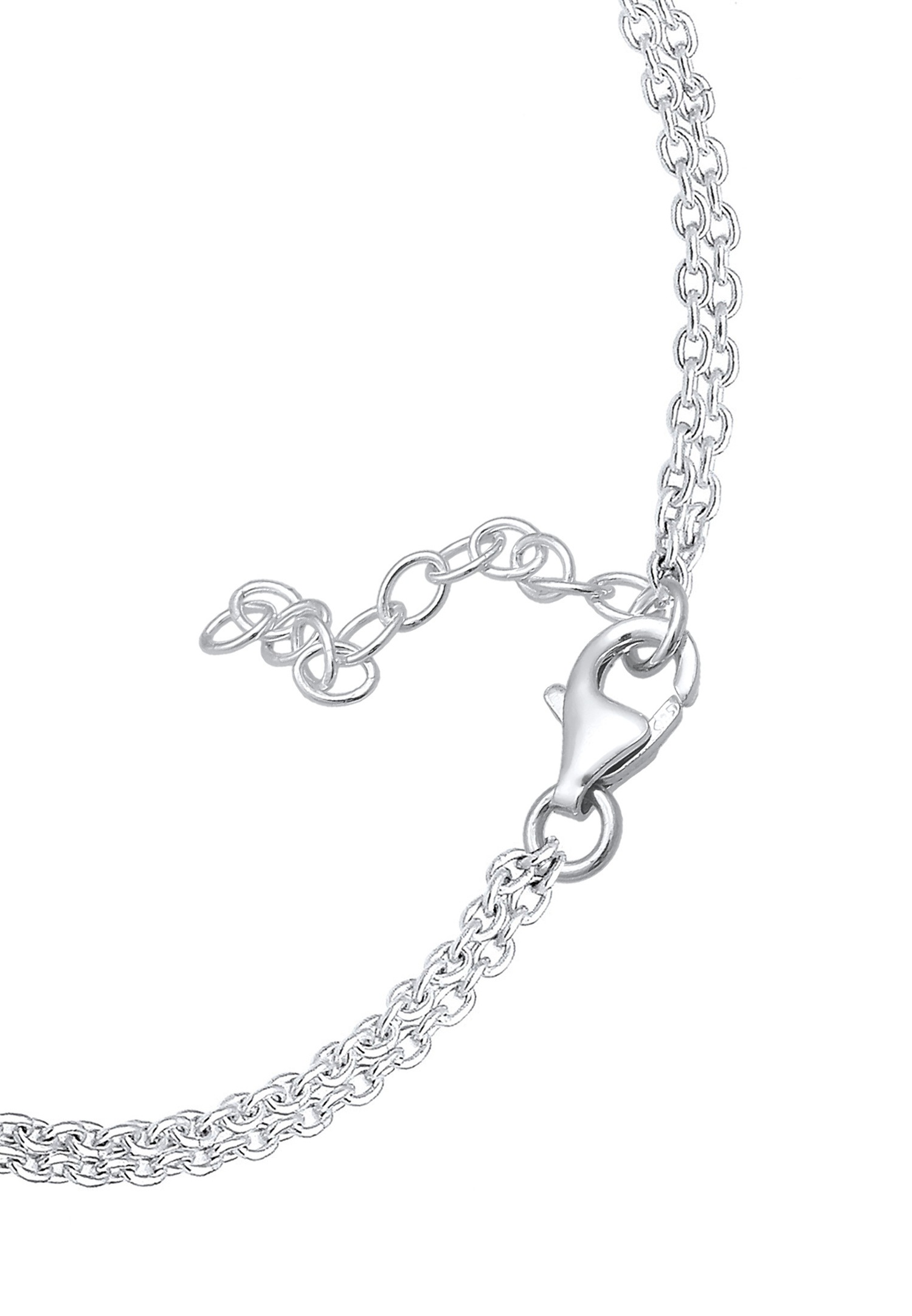 Elli Femmes Cercle Étincelant Élégant avec cristaux en argent sterling 925