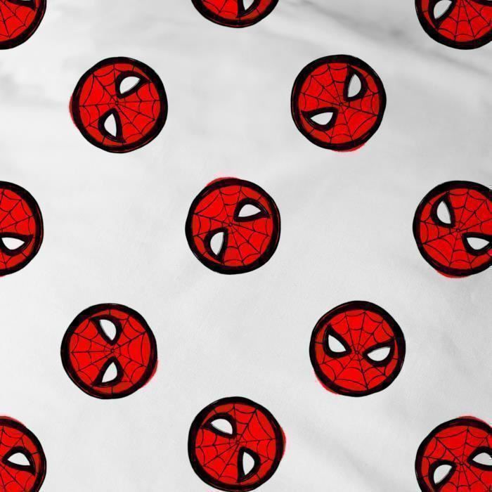 Juego de ropa de cama infantil 100% algodón - ANIVERSARIO DE SPIDERMAN - Blanco/Azul - 140x200+63x63cm