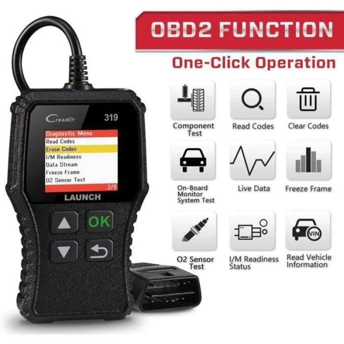 OBD2 Car Diagnostic Scanner - LAUNCH - CR319 - Economy - Compact - Full OBD2