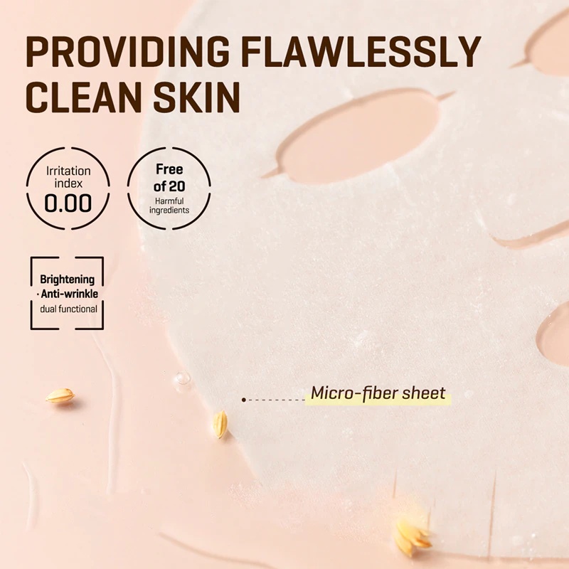 Some By Mi Galactomyces Glutathione Glow Serum Mask — starojošu efektu piešķiroša sejas maska jutīgai un sausai ādai.