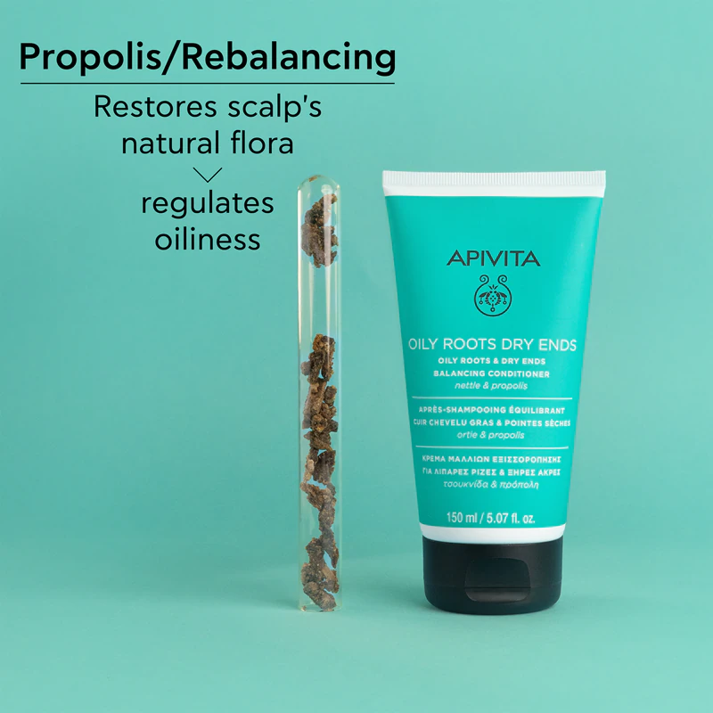 Apivita Vyrovnávací kondicionér pre mastné korienky a suché končeky vlasov pre mastnú pokožku hlavy a suché končeky