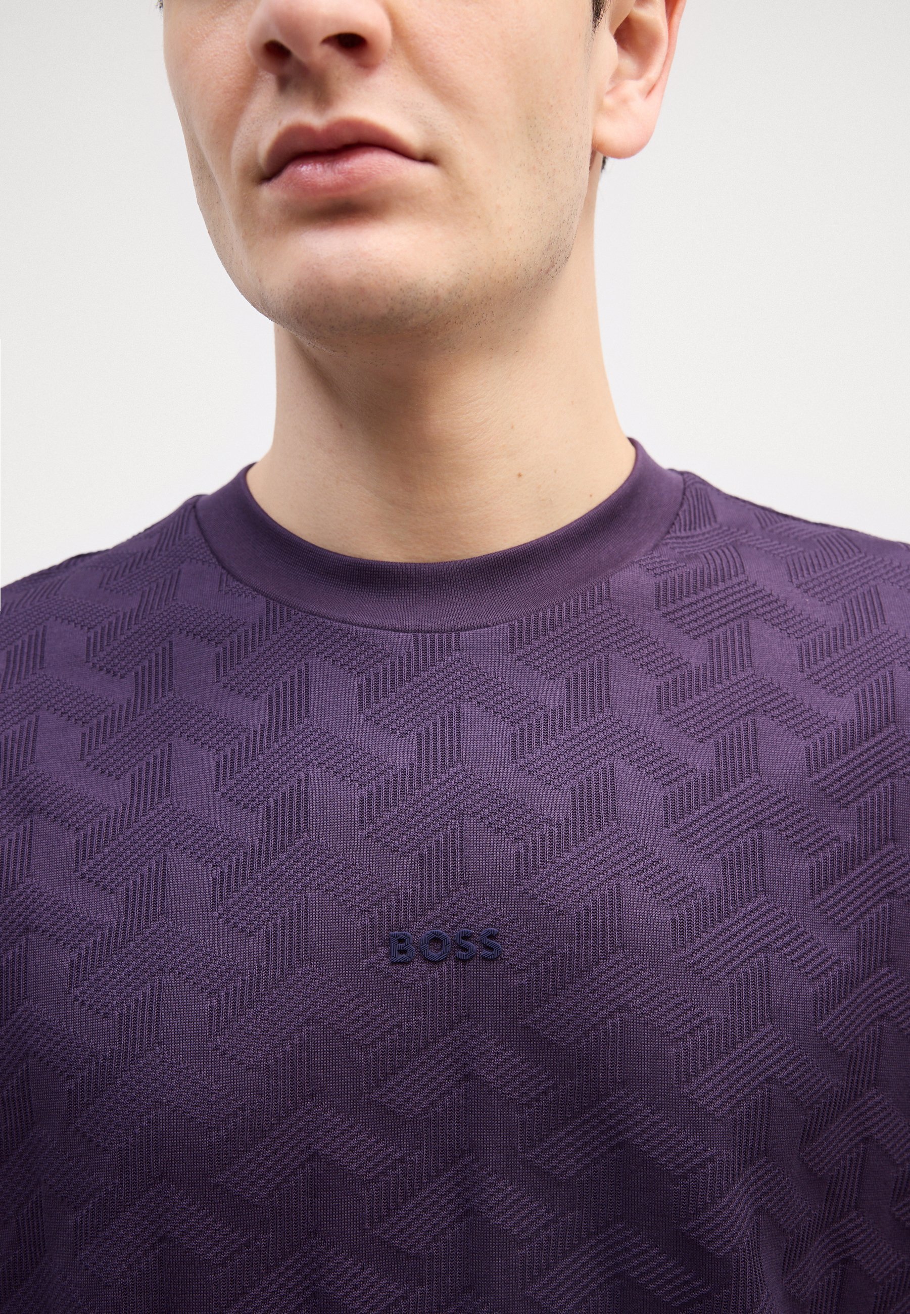 BOSS MIRROR ARTWORK - Basic T-shirt - medium paars