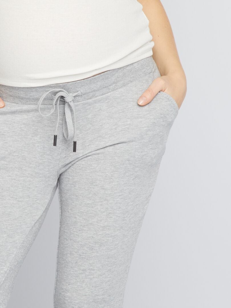 Calça de moletom para gestantes - CINZA